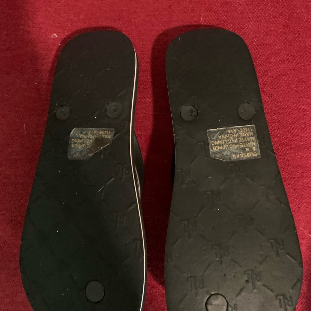 Ralph Lauren flip flops, black - Picture 3 of 3
